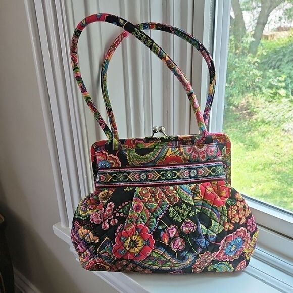 Vera Bradley Foral Quilted Shoulder Bag - Picture 1 of 11